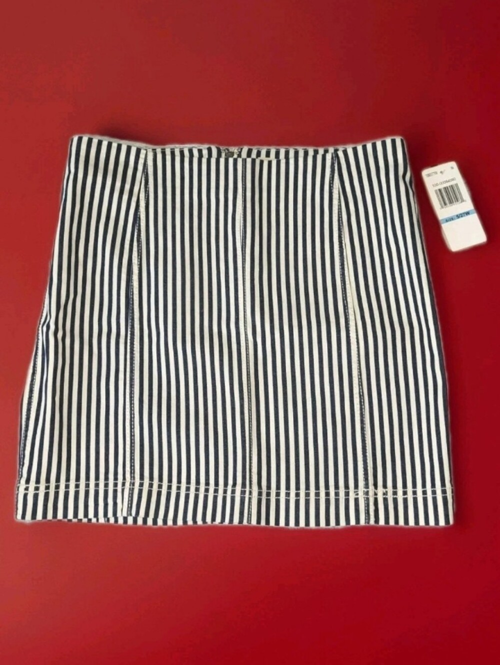 Jolt Womens Size 5/27 Blue & White Striped Mini Skirt Festival Concert Coastal